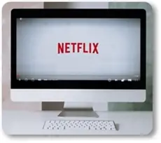 Logo de Netflix en una PC de escritorio